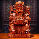 DecorBites™ Gold God of Wealth Statue: Fengshui Home Decor Sculpture for Entrance & Living Room