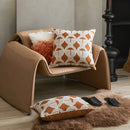 DecorBites™ Jacquard Crochet Pillow Covers in Yellow-brown for Elegant Home Decor