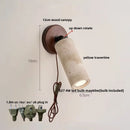 DecorBites™ Copper LED Wall Lamp: Modern Nordic Style Mirror Light with Travertine Switch