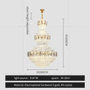 DecorBites™ Crystal Chandelier: Postmodern Light Luxury for Hotel Lobby, Villa, and Duplex Floors