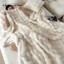 DecorBites™ Deluxe Faux Rabbit Fur Bedding Set: Soft Velvet, Plush Warmth for Winter