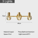 DecorBites™ Gold Crystal Wall Lamp Study Bedroom LED Light Fixture Modern Luxe Decoration