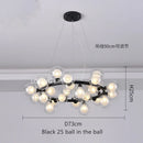 DecorBites™ Glass Ball LED Chandelier Pendant Lamp, Modern Round Design for Home Decor Lighting