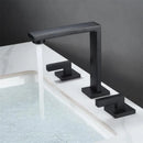 DecorBites™ Brushed Gold Basin Faucet: Brass Antique Sink Faucet, 3 Hole Waterfall Bathroom Tap