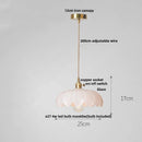 DecorBites™ White Glass LED Pendant Lights with Walnut Wood Details