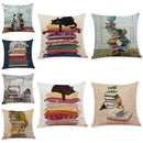 DecorBites™ Creative Cat Linen Pillow Case 45x45cm - Sofa Cushion Cover
