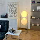 DecorBites™ LED Floor Lamp Chrome Metal Living Room Floor Light White Acrylic Ball