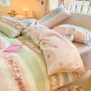DecorBites™ Cotton Cartoon Printed Bed Set with Non-Fading Floral Patterns for Adults