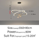 DecorBites™ Circle Ring Pendant Chandelier for Living Room Bedroom Restaurant Ceiling Lighting