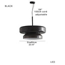 DecorBites™ Large Glass Pendant Light Dining Table Kitchen Island Lamp