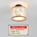 DecorBites™ Lotus Chinese Chandelier Ceiling Lamp Simple Corridor Painting LED Lighting