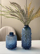 DecorBites™ Clear Glass Flower Vase Hydroponic Home Decoration Texture Uneven Texture