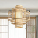 DecorBites™ Bamboo Ceiling Chandelier for Home Garden Restaurant Bedroom Study Decoration Lamps