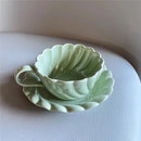 DecorBites™ Elegant Lace Ceramic Coffee Cup and Saucer Set for Home and Office