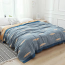 DecorBites™ Kawaii Fish Cotton Gauze Blanket
