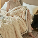 DecorBites™ Cozy Flannel Fleece Blanket for Warm Autumn Winter Sleep