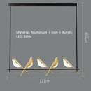 DecorBites™ Gold Magpie Bird Ceiling Chandelier: Modern Home Interior Lighting for Living Dining Kitchen