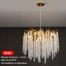 DecorBites™ Crystal Tassel Chandelier: Luxury LED Pendant Lights for Living Room, Hall & Restaurant