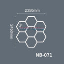 DecorBites™ Geometric LED Lights for Exhibition Car Detailing Garage Workshop - Polygonal Snowflake Theme