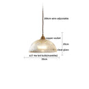 DecorBites™ Japanese Style LED Pendant Lamp Copper Glass Hanging Light Fixtures