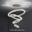 DecorBites™ Crystal LED Chandelier: Modern Luxury Chrome Steel & Clear K9 Crystal Lighting
