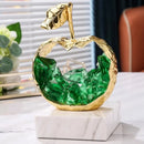 DecorBites™ Crystal Metal Fruit Sculpture Set Home Decoration