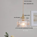 DecorBites™ LED Brass Pendant Lamp Modern Clear Glass Dining Light