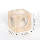 DecorBites™ Hand-Carved Travertine Coffee Table Cabinet for Home Decor