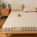 DecorBites™ Coarse Cloth Prue Cotton Queen Fitted Sheet Set with Pillowcases