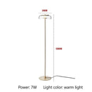 DecorBites™ Circular Glass Lampshade Floor Lamp for Living Room Office LED Lights