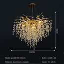 DecorBites™ Crystal G9 Chandelier: Luxury Living Room Branch Pendant Lights, Modern LED Luminarias