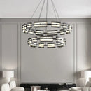 DecorBites™ Glass Restaurant Chandelier, High-End All Copper Lighting Fixture
