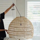 DecorBites™ Elegant Rattan Wave Pendant Light for Modern Rustic Home Decor