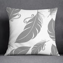 Geometric floral print gray & white pillow case living room decor