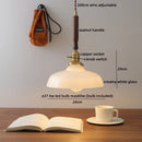 DecorBites™ Green Glass LED Pendent Lamps, Walnut Copper Modern Hanging Light Fixtures