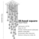 DecorBites™ Crystal Ceiling Chandelier for Staircase & Hallway, Elegant Long Cable Pendant Light