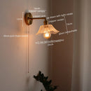 DecorBites™ Japanese Style LED Glass Copper Wall Lamp Sconce for Restaurant, Bar, Bedroom, Bathroom