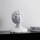 DecorBites™ Abstract Portrait Resin Figure Sculpture Black and White Home Decor