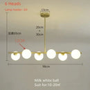 DecorBites™ Bean Glass Chandelier: Modern Magic Lighting for Kitchen Living Room Bedroom