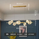 DecorBites™ Golden Ring Glass Ball Chandelier with Remote Control for Living Dining Room