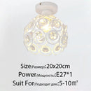 DecorBites™ Crystal Glass Nordic LED Chandelier for Modern Indoor Lighting
