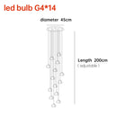 DecorBites™ Crystal Ball Nordic LED Chandelier - Modern Staircase Decorative Lighting