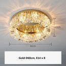 DecorBites™ Crystal Gold Ceiling Light for Dining Room, LED Chandeliers Living Room Decoration