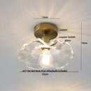 DecorBites™ Clear Glass LED Ceiling Light Fixture Modern Nordic Copper Knob Switch Lamp