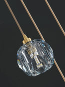 DecorBites™ Crystal Stainless Steel Staircase LED Chandelier for Modern Luxury Interiors