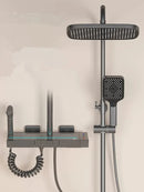 DecorBites™ Brass Shower Faucet Set with Intelligent Atmosphere Light and Pressurized System