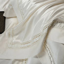DecorBites™ 1000TC Egyptian Cotton Luxury Satin Bedding Set with Wide Hollow Edge