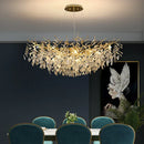 DecorBites™ Gold Crystal Chandeliers for Dining Room Branch Hanging Lamp Large Lighting