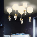DecorBites™ LED Astronaut Glass Ball Pendant Light for Children's Room
