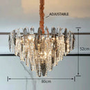DecorBites™ LED Leaf Chandelier: Modern Living Room Decor Lighting for Duplex Rotating Stairs